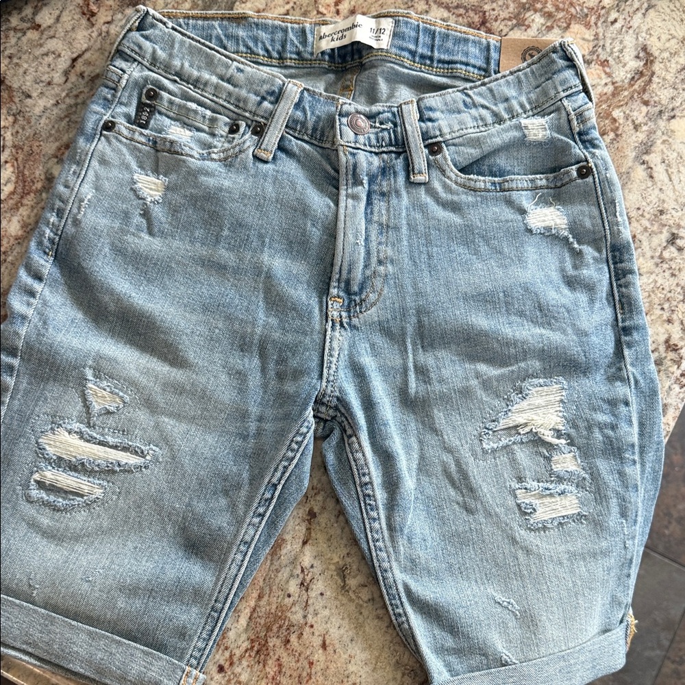 Abercrombie Kids Light Blue Denim Shorts